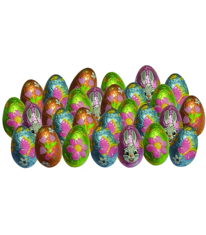 T37 - 28 oeufs de poule pliés alu