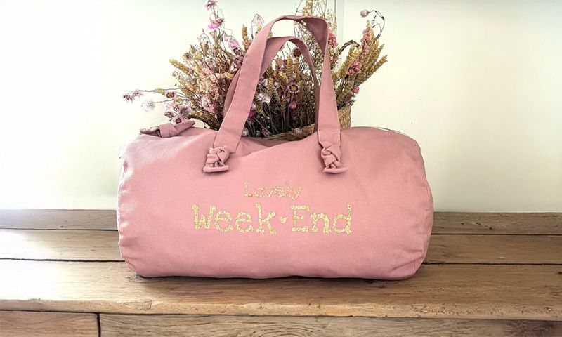 [250407_8568] Sac polochon "Lovely Week-end" - rose blush