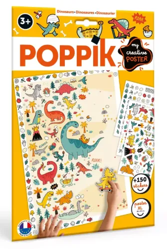 [251204_9467] Poster créatif en stickers : les dinosaures