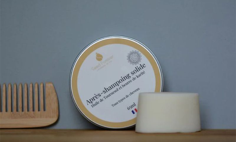 [230920_6332] Après- shampoing solide Tournesol& Karité 60g