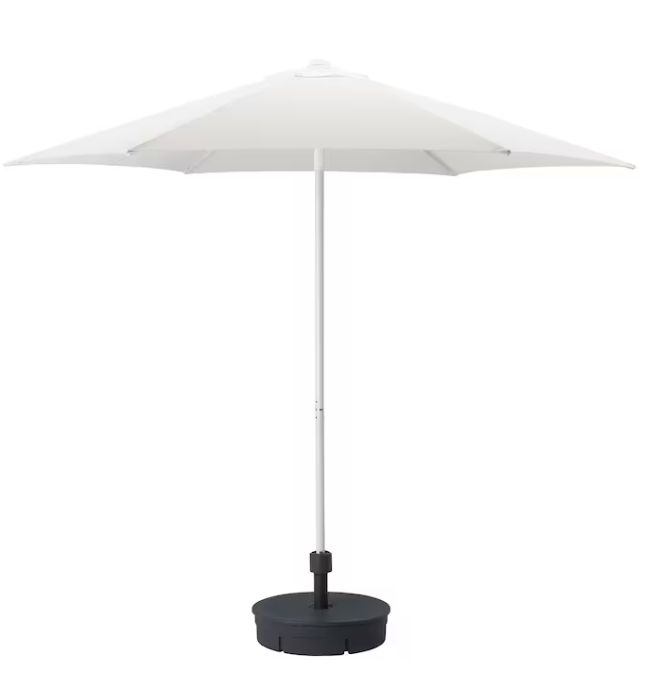 [240617_7699] Parasol avec pied blanc BLANC 240cm*270cm